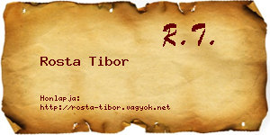 Rosta Tibor névjegykártya