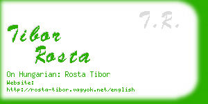 tibor rosta business card